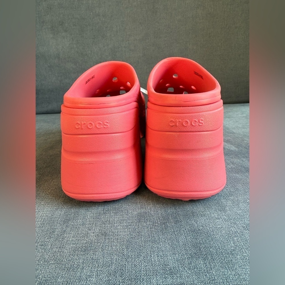 Crocs Siren Clogs Men’s SZ 12 Woman’s SZ 14 Pink High Heel Platform Comfort Shoe - Picture 5 of 9